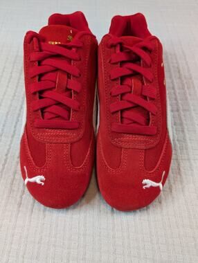 Youth Puma Speed Cat, Red Suede - Youth Size 4